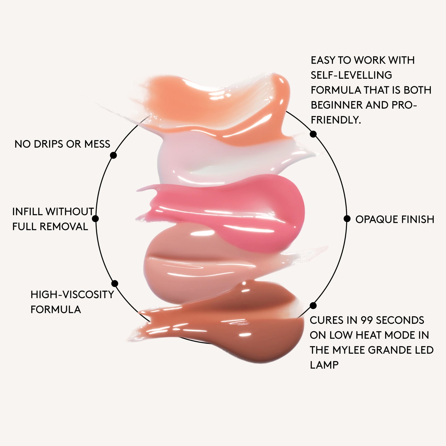 Gel de construction couleur intense Mylee - Antique Pink