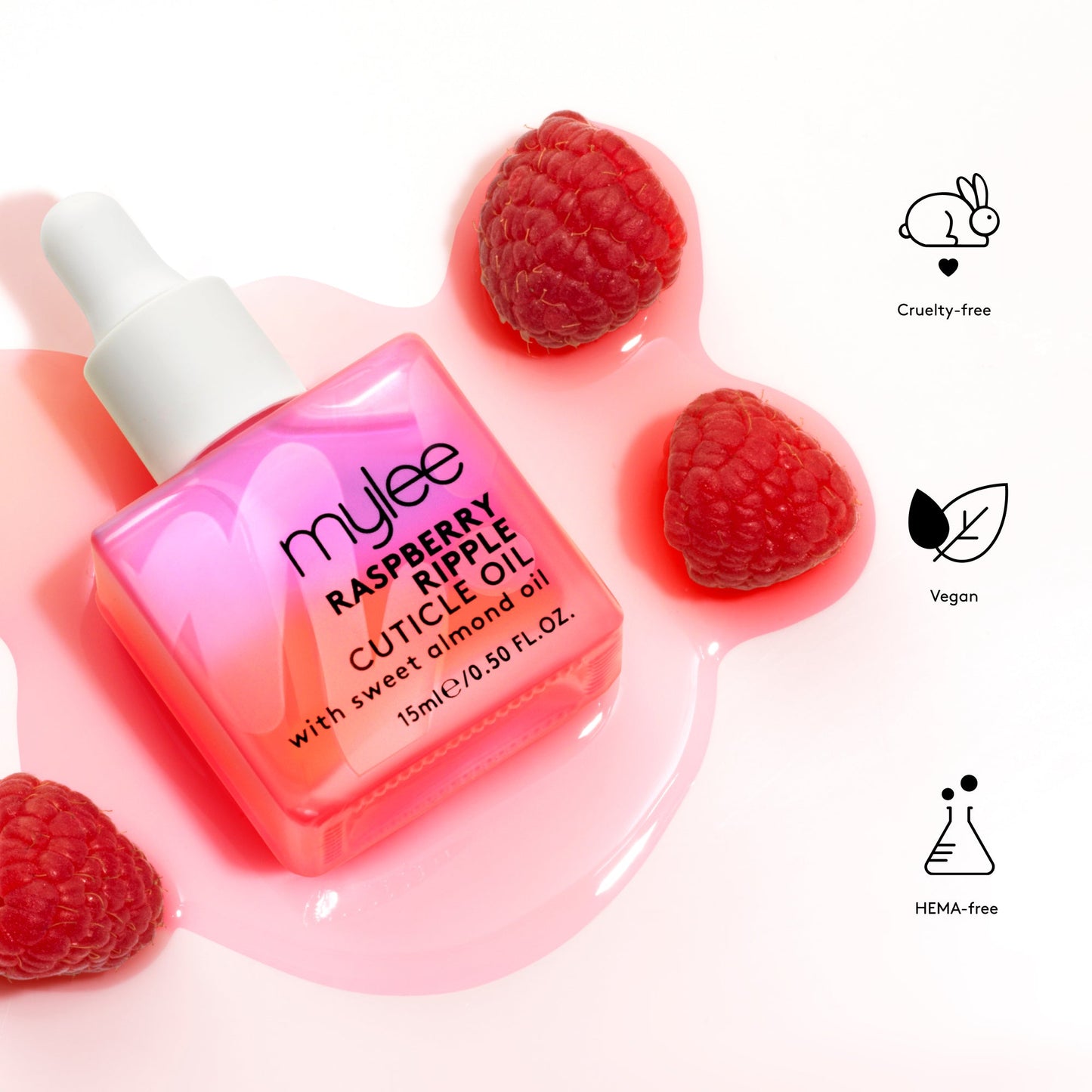 Huile Cuticules Raspberry Ripple Mylee