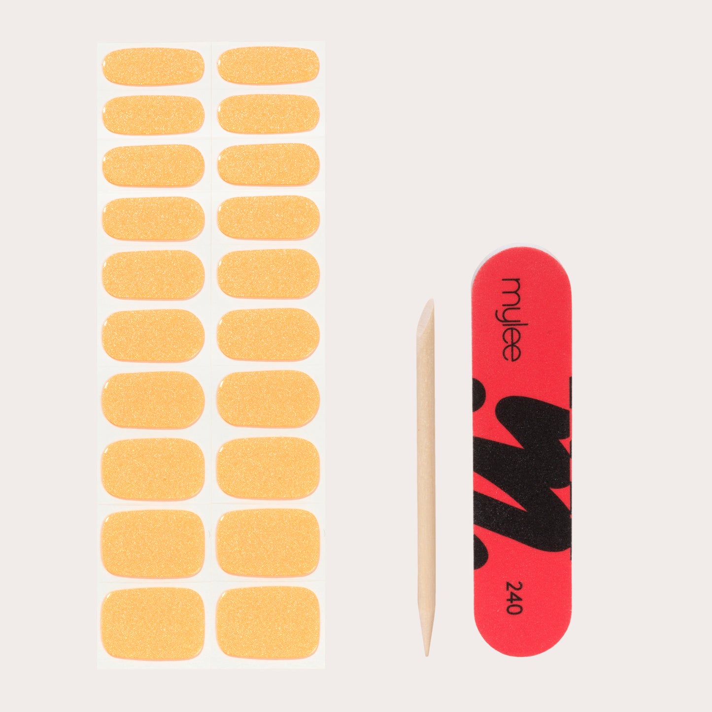 Mylee Gel Nail Wraps - French Marigold