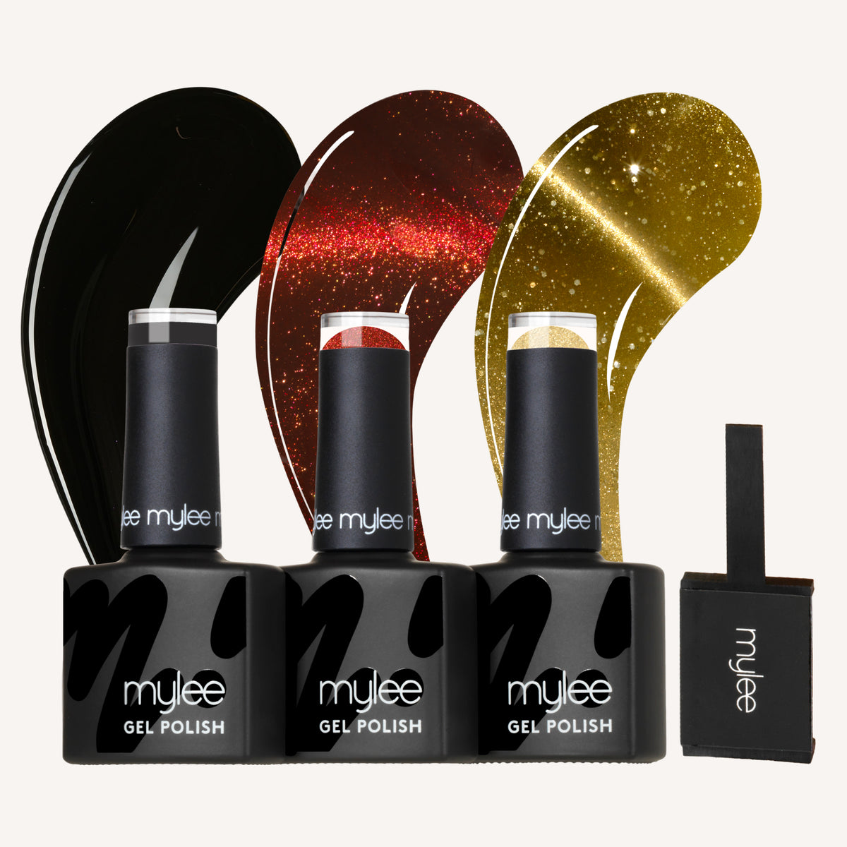 Mylee Cat-Eye Gel Polish Trio with Magnet - Snow & Sorcery