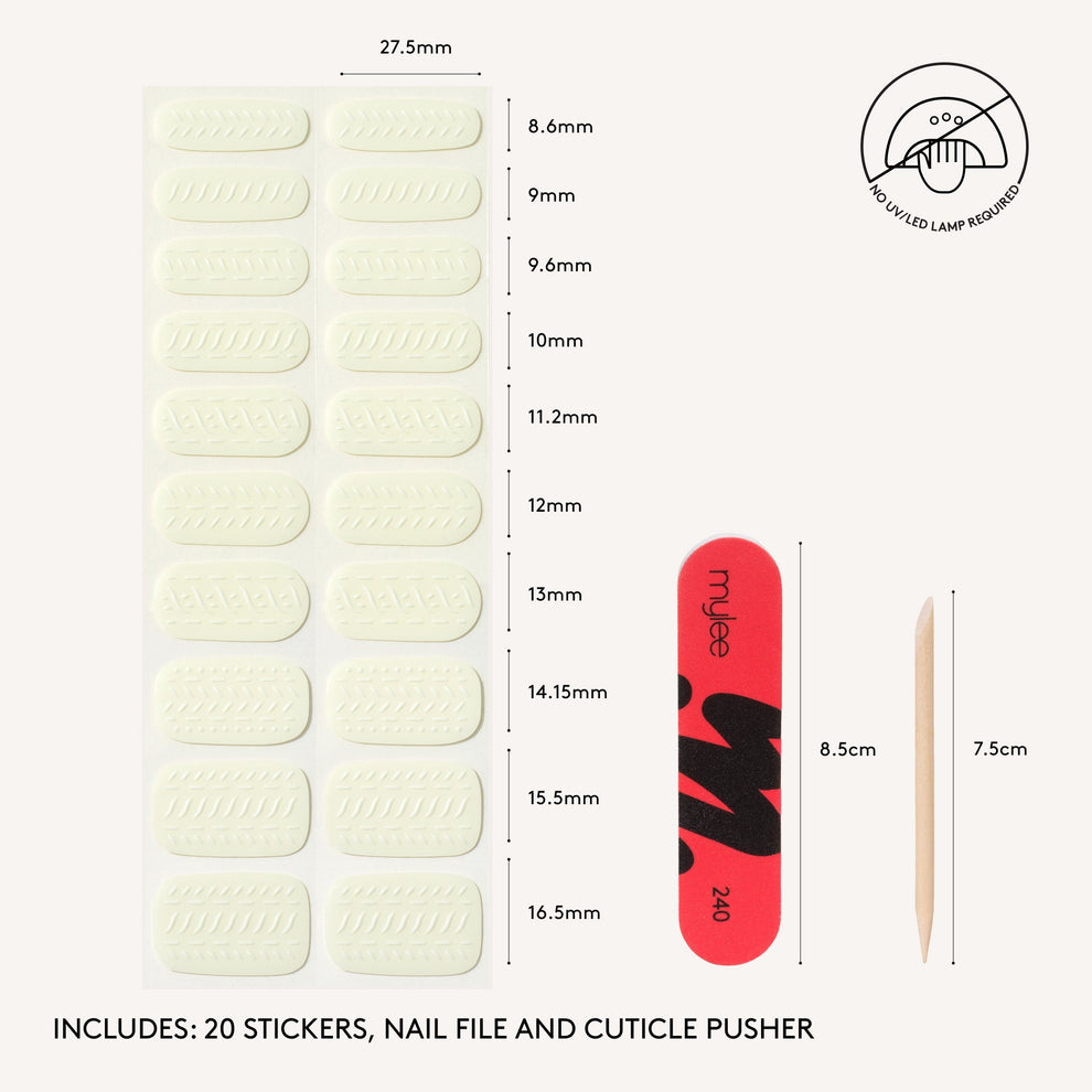 Mylee Gel Nail Wraps - Snow Slopes