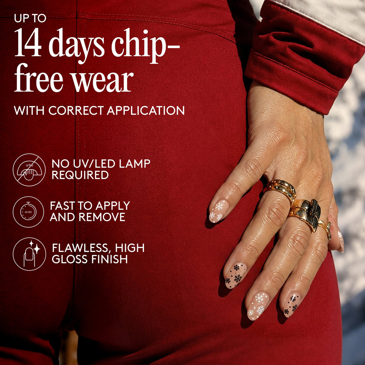 Mylee Gel Nail Wraps - First Snow