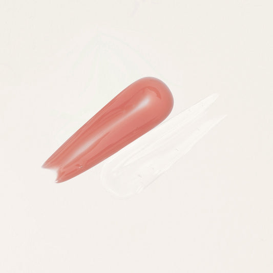 Duo de vernis gel de construction 5-en-1 Mylee - Clear & Peach
