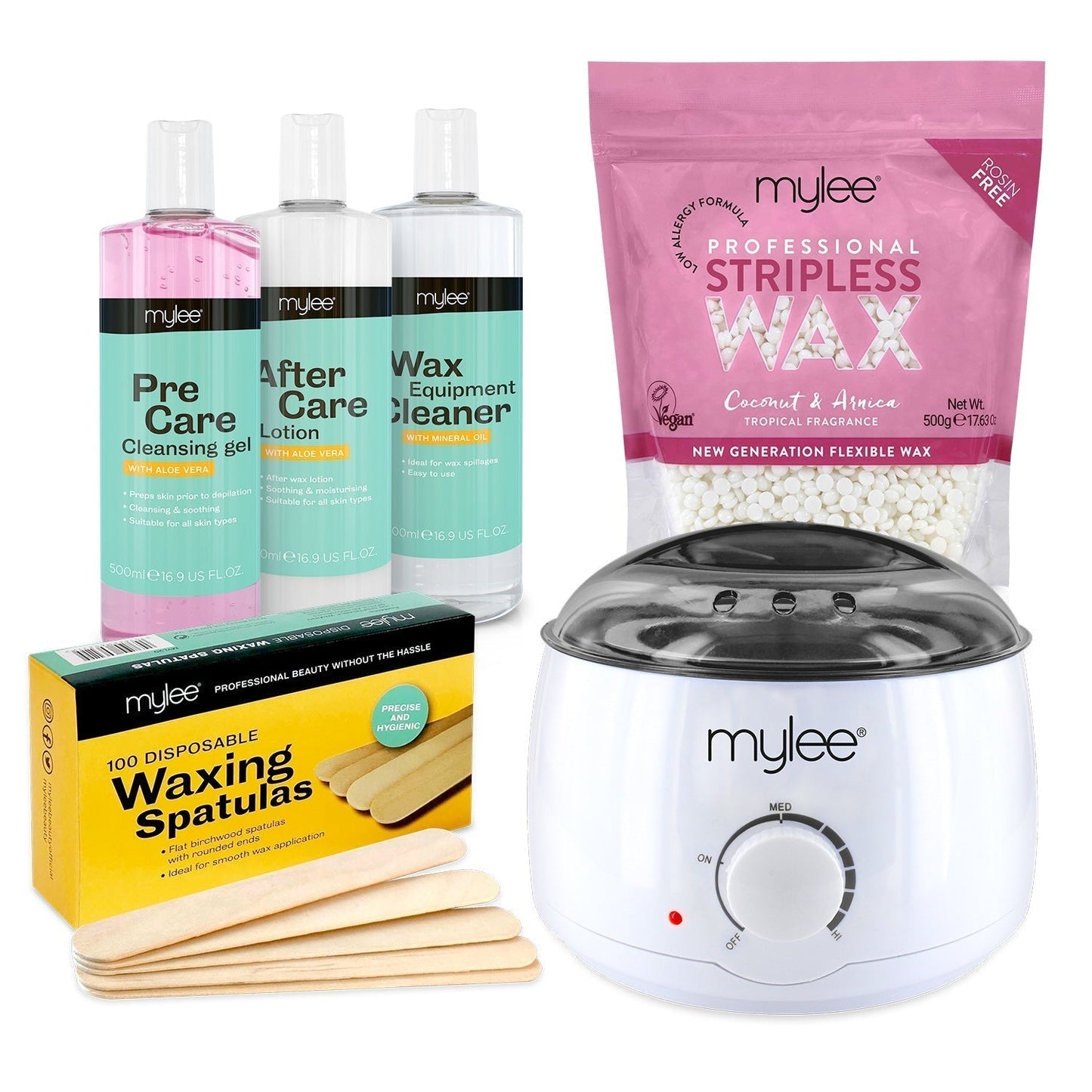 Kit d'épilation professionnel complet Mylee - Coconut & Arnica