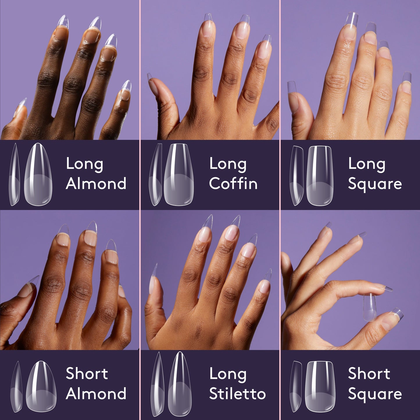 Mylee Fix 'N' Flash Tips - Long Almond