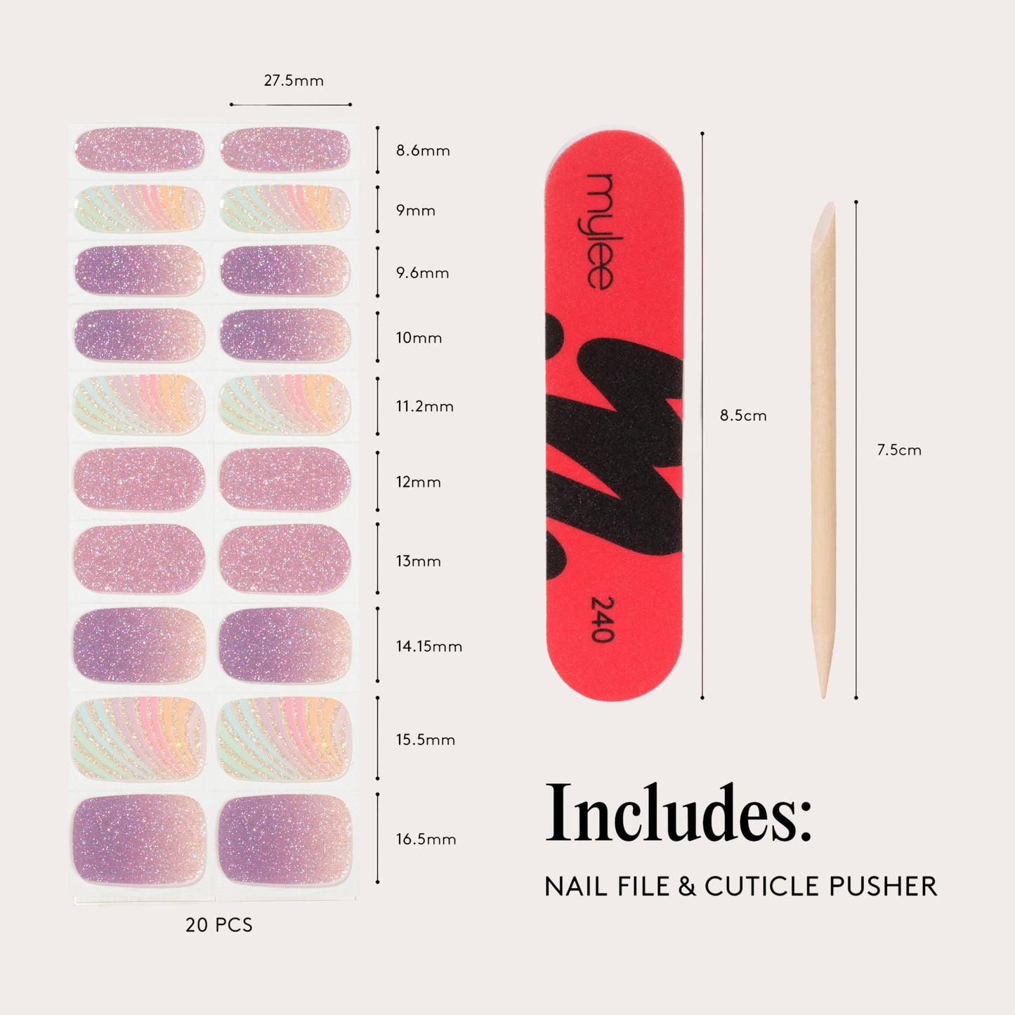 Mylee Gel Nail Wraps - Dusk 'Til Dawn