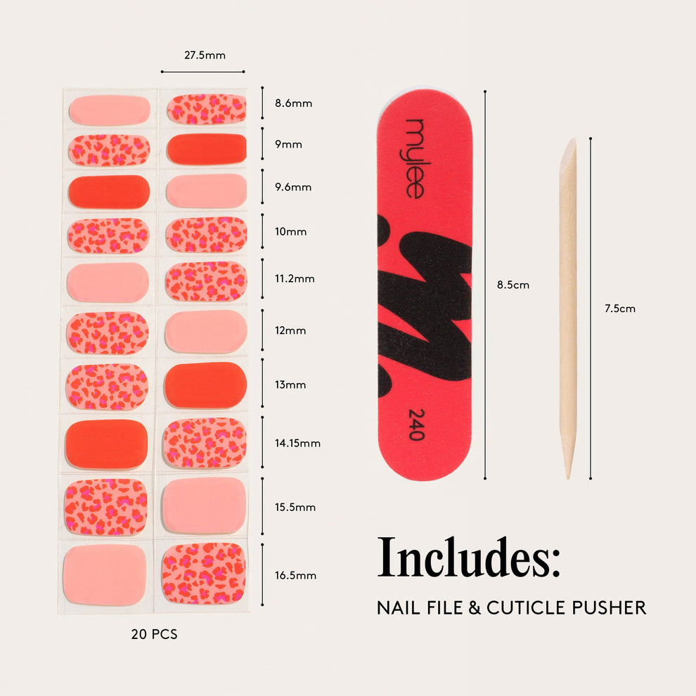 Mylee Gel Nail Wraps - Red Hot Spots