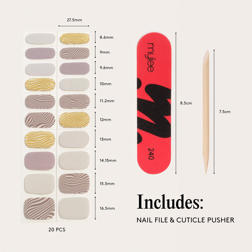 Vernis Gel Autocollants Mylee - Silver Safari
