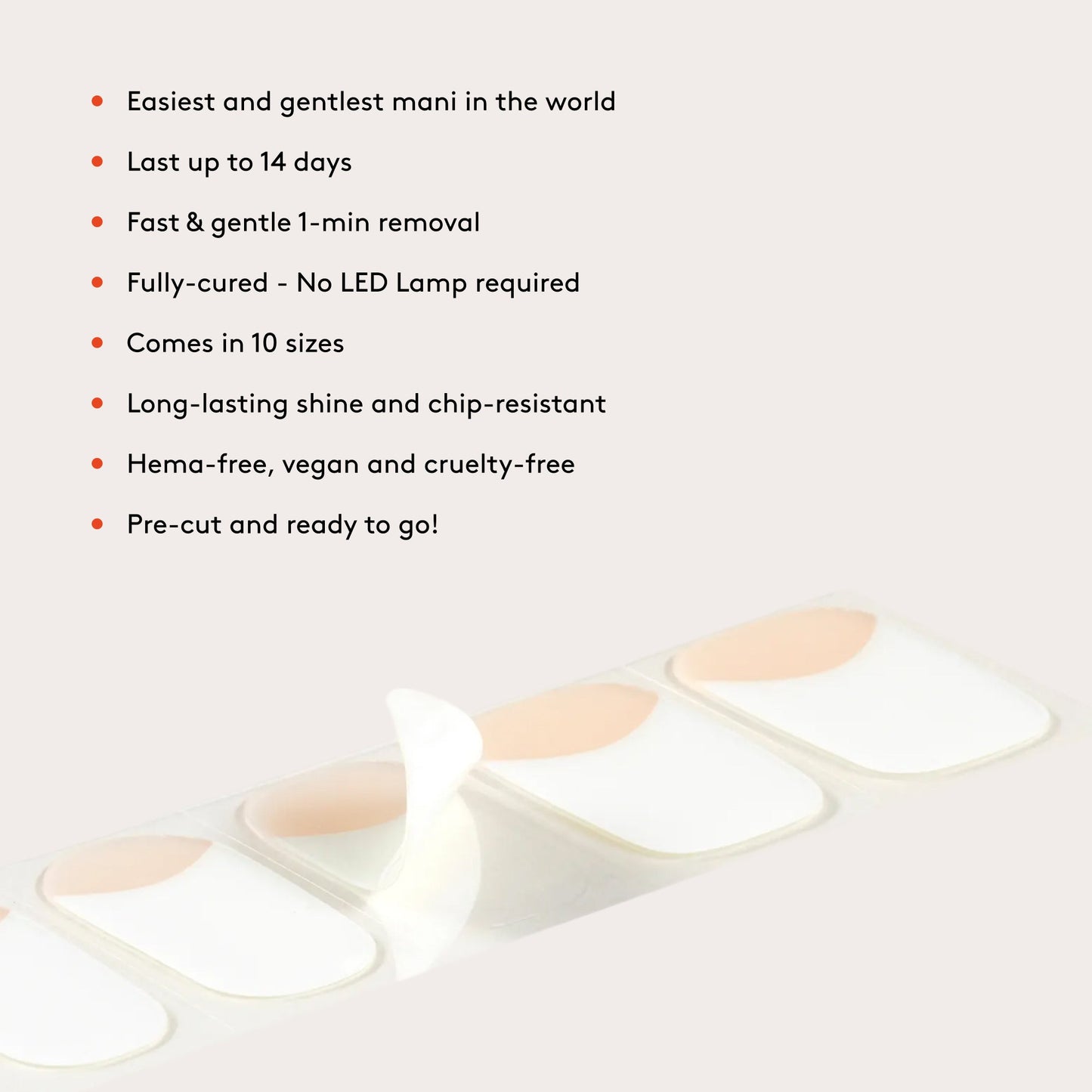 Mylee Gel Nail Wraps - Short Nail Bed French