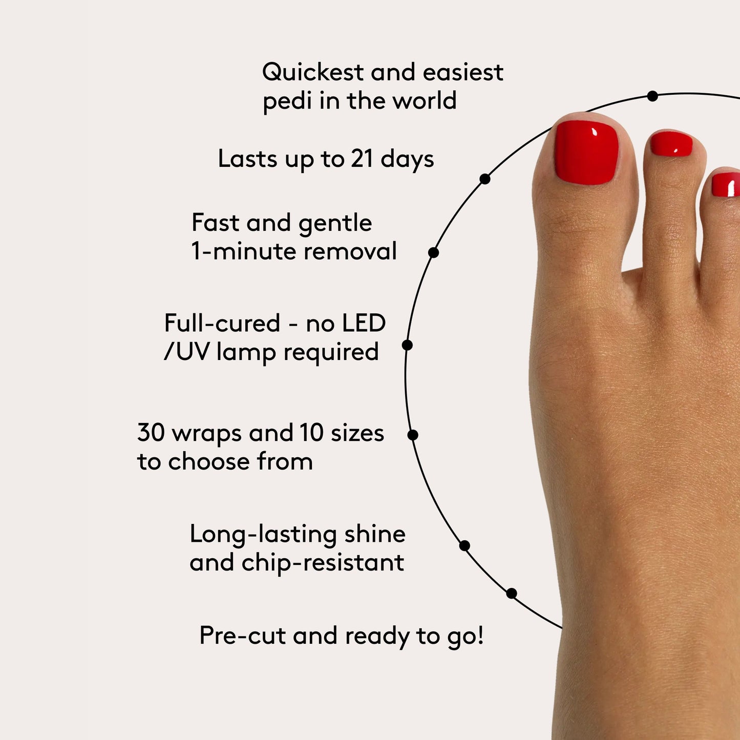 Vernis Gel Autocollants Pieds - French Cancan
