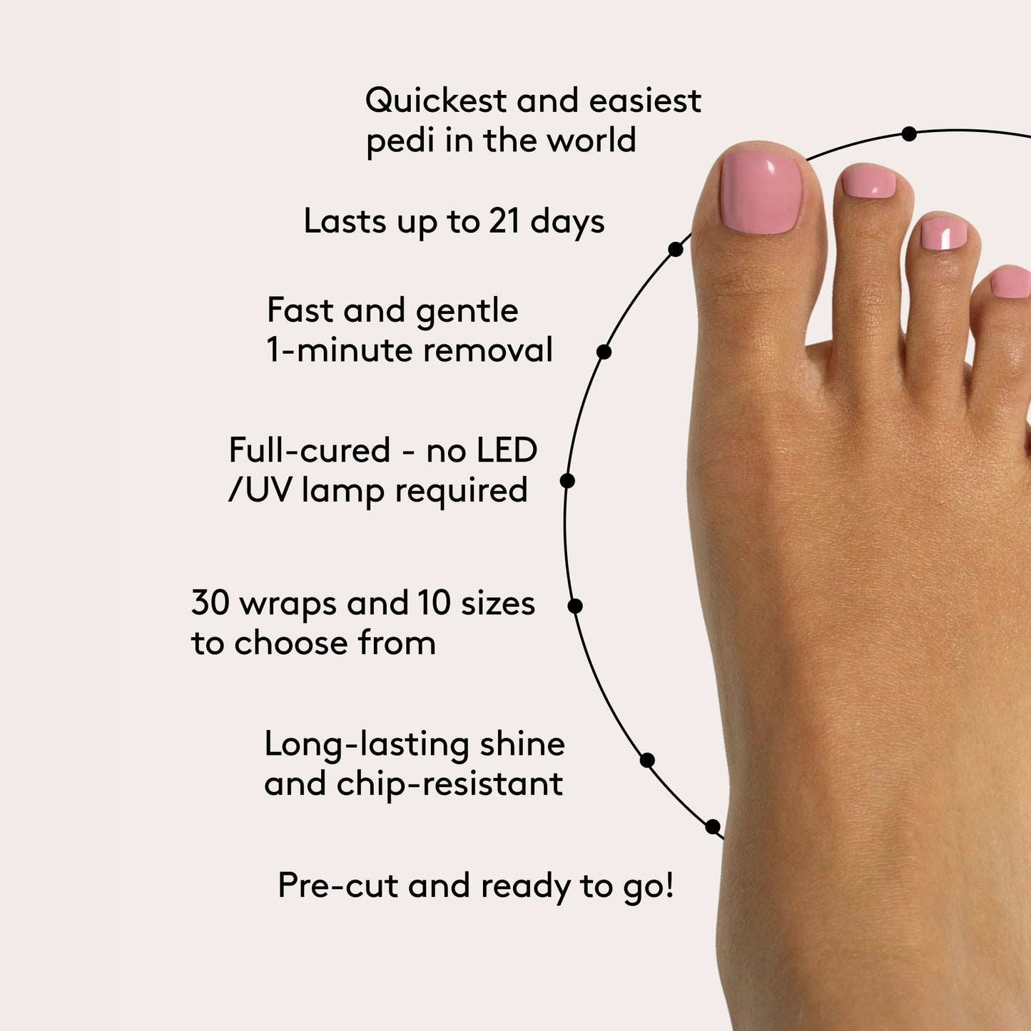 Vernis Gel Autocollants Pieds - Tainted Love
