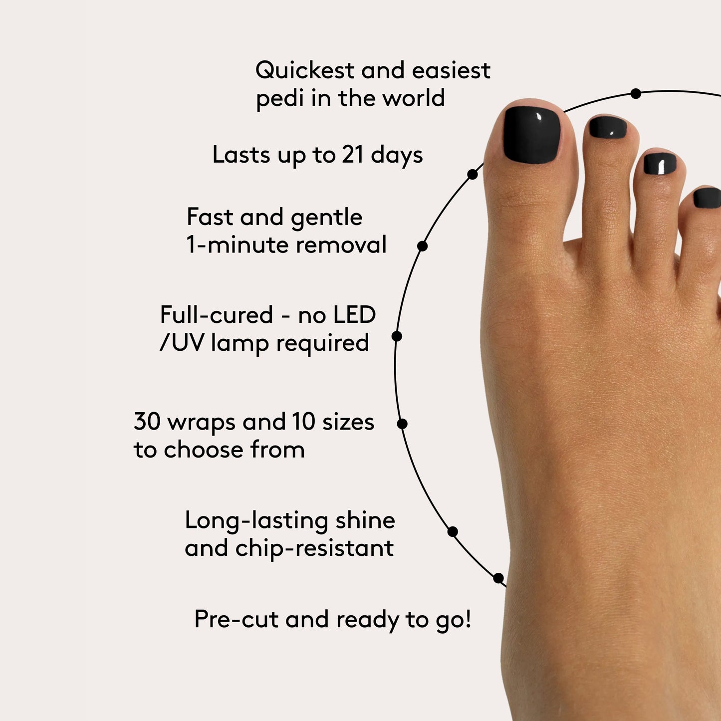 Vernis Gel Autocollants Pieds - Witching Hour