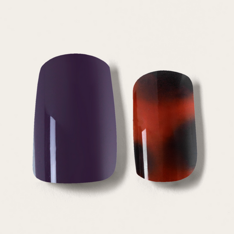 Mylee Gel Nail Wraps - Mulberry Clash
